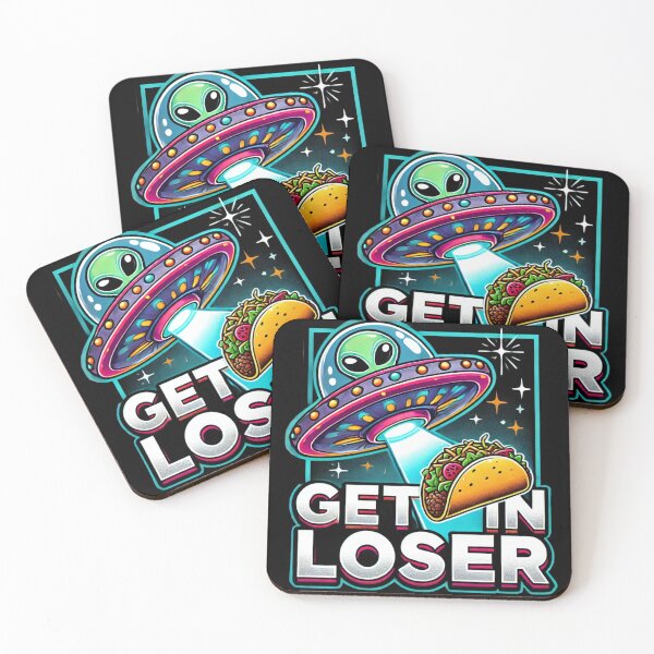 Item preview, Get In Loser – UFO Taco Abduction Funny Food Design designed and sold by RowenaHicks.