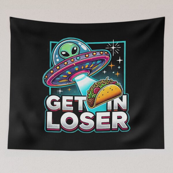 Item preview, Get In Loser – UFO Taco Abduction Funny Food Design designed and sold by RowenaHicks.
