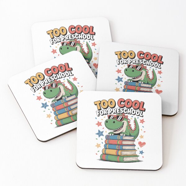 Item preview, Too Cool for Preschool Dinosaur Design | Funny Back to School Shirt for Kids | First Day of Pre-K or Kindergarten Student Gift & Sticker designed and sold by HahaHandlesHub.