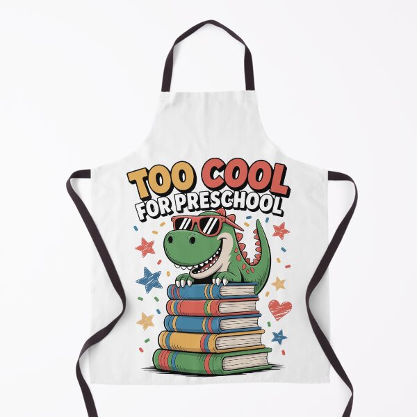 Item preview, Too Cool for Preschool Dinosaur Design | Funny Back to School Shirt for Kids | First Day of Pre-K or Kindergarten Student Gift & Sticker designed and sold by HahaHandlesHub.