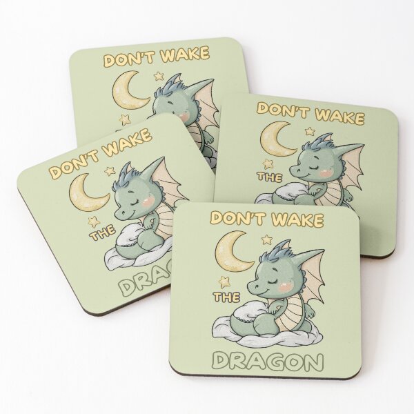 Item preview, Don’t Wake the Dragon – Cute Pastel Baby Dragon Sleeping | Dear My Dragon Design designed and sold by jindezign.