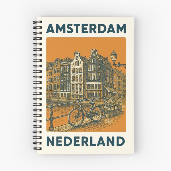 Item preview, Amsterdam Nederland Vintage-Style Canal Sketch designed and sold by OpenArt.
