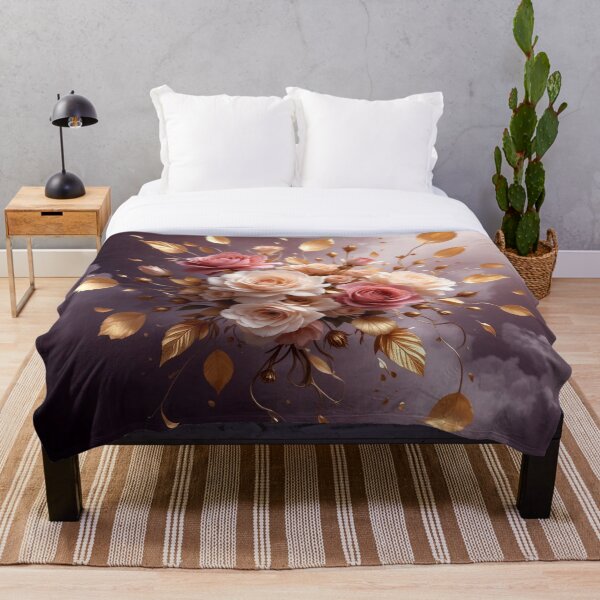 Item preview, Romantic Roses with Golden Leaves on Ethereal Background designed and sold by semenol.