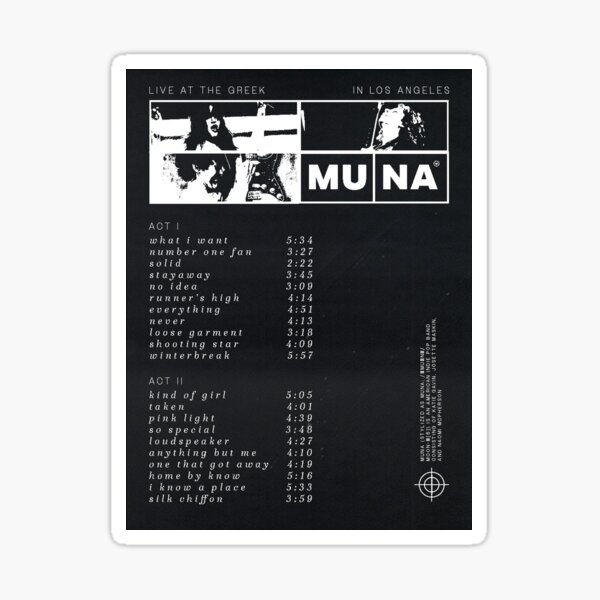 Item preview, MUNA - Live at The Greek designed and sold by kyleforniaa.