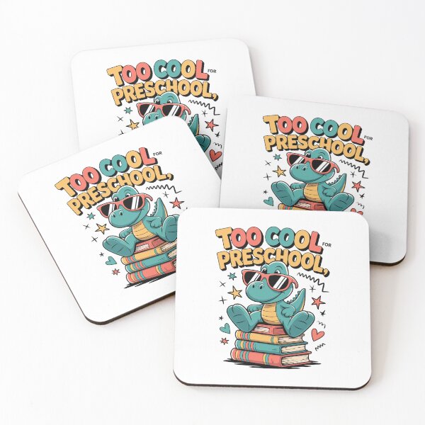 Item preview, Too Cool for Preschool Dino Design | Funny First Day of School Shirt for Pre-K Kids | Graduation Gift & Cute Student Sticker designed and sold by HahaHandlesHub.