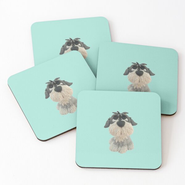 Item preview, Cute, playful, charming, cartoon-style mini schnauzer. designed and sold by Teddyella Treasures.
