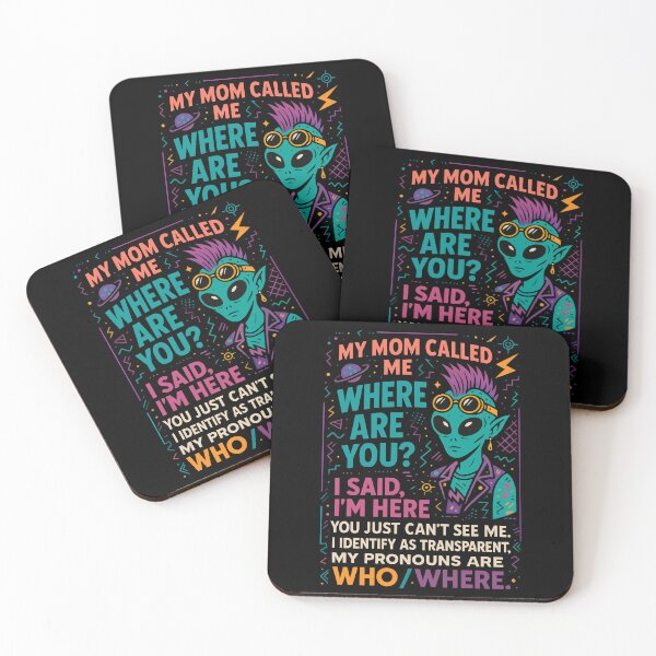 Item preview, I Identify As Transparent – Funny Alien Mom Call Design designed and sold by ShineEyePirate.