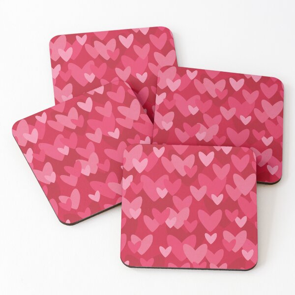 Item preview, Love Hearts in Red and Pink designed and sold by Daisy Beatrice.