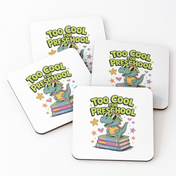 Item preview, Too Cool for Preschool Dino Design | Fun Back to School Graduation Shirt for Kids | Cute First Day of Pre-K Sticker & Classroom Gift designed and sold by HahaHandlesHub.