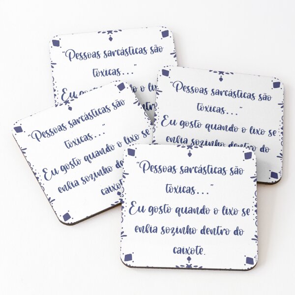 Item preview, Azulejo com a frase ““Pessoas sarcásticas são tóxicas…” Eu gosto quando o lixo se enfia sozinho no caixote”. designed and sold by Coicesdelicados.