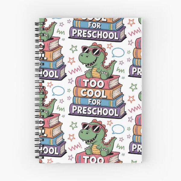 Item preview, Too Cool for Preschool Dino Design | Funny Graduation Shirt for Kids | Back to School Sticker & Pre-K Student Gift with Books & Sunglasses designed and sold by HahaHandlesHub.