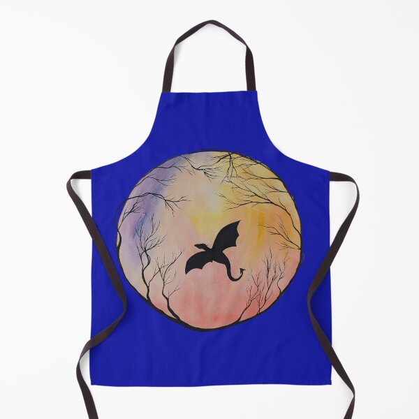 Item preview, water color dragon with tree wraped moon designed and sold by Janetlousart.