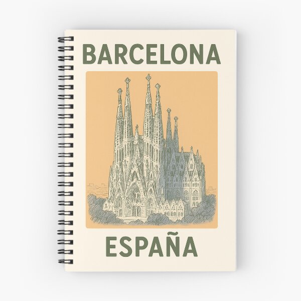 Item preview, Barcelona España Vintage-Style Sagrada Sketch designed and sold by OpenArt.