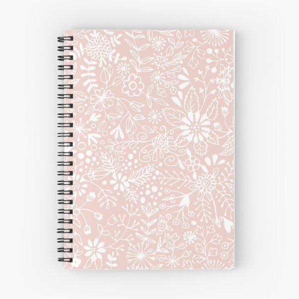 Item preview, Floral Doodle Pattern - White on Pink designed and sold by Olooriel.