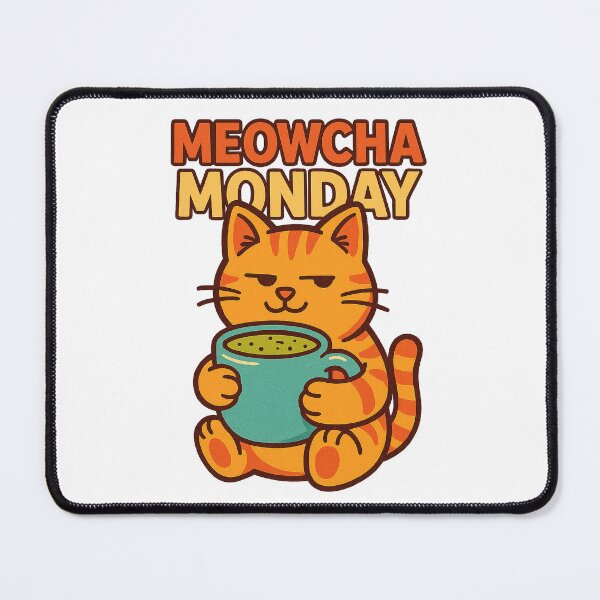 Item preview, Meowcha Monday – Cat with Matcha Latte designed and sold by Architect Prime.