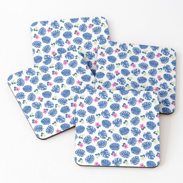 Item preview,  Little Plumerias with Blue Leaves designed and sold by Diane Gotti.