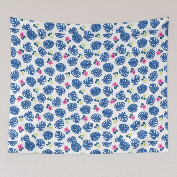 Item preview,  Little Plumerias with Blue Leaves designed and sold by Diane Gotti.