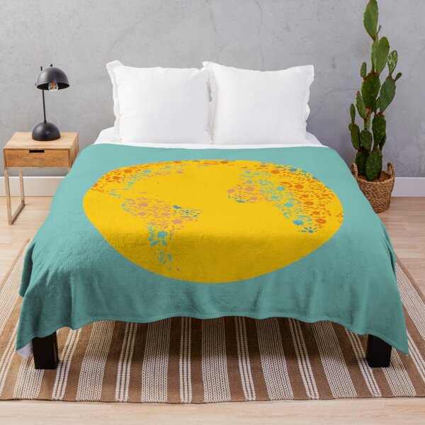 Item preview, Floral Earth Sun With Blue Background  designed and sold by missmann.