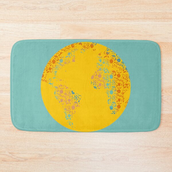 Item preview, Floral Earth Sun With Blue Background  designed and sold by missmann.