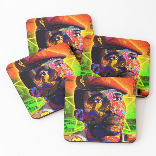 Item preview, Thomas Sankara painting - colorful Pan-African portrait designed and sold by Youngkev-arts.