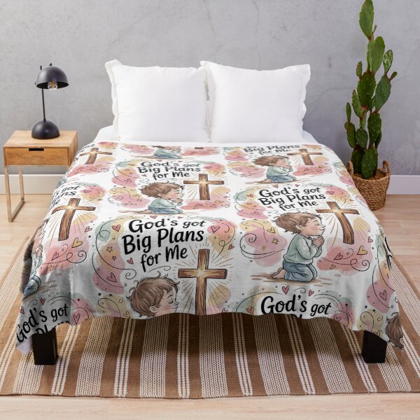 Item preview, God’s Got Big Plans for Me Christian Kids Design | Faith Back to School Shirt, Poster & Sticker | Praying Boy First Day Gift for Students designed and sold by HahaHandlesHub.