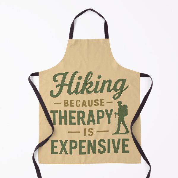 Item preview, Hiking Because Therapy Is Expensive – Vintage Outdoors Sepia and Green designed and sold by Meandmyshop.