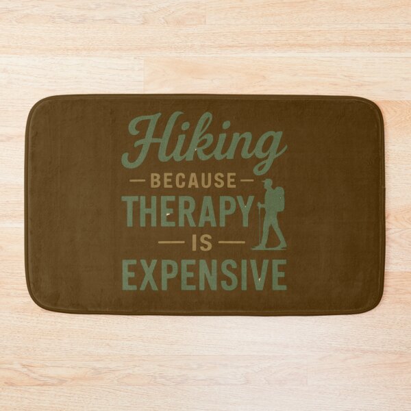 Item preview, Hiking Because Therapy Is Expensive – Vintage Outdoors Sepia and Green designed and sold by Meandmyshop.