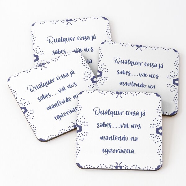 Item preview, Azulejo com a frase “Qualquer coisa já sabes…vai nos mantendo na ignorância.” designed and sold by Coicesdelicados.