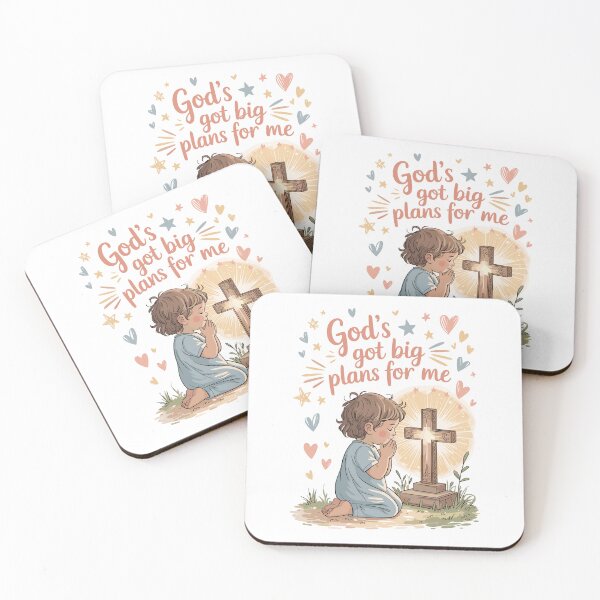 Item preview, God’s Got Big Plans for Me Christian Kids Design | Praying Child Faith Art | Back to School Inspirational Poster, Shirt & Sticker Gift designed and sold by HahaHandlesHub.