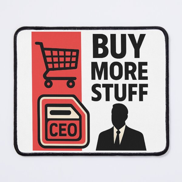 Item preview, Satirical Capitalist Shopping Statement designed and sold by QuirkWears.