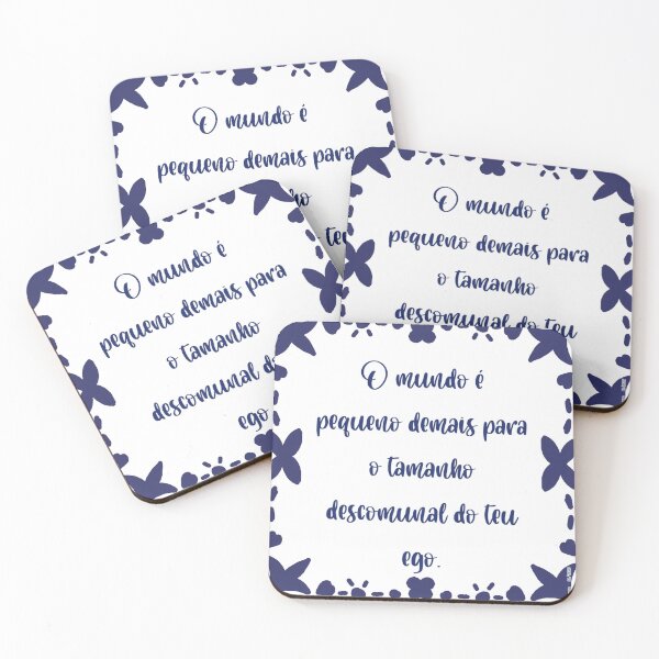 Item preview, Azulejo com a frase “O mundo é pequeno demais para o tamanho descomunal do teu ego.” designed and sold by Coicesdelicados.