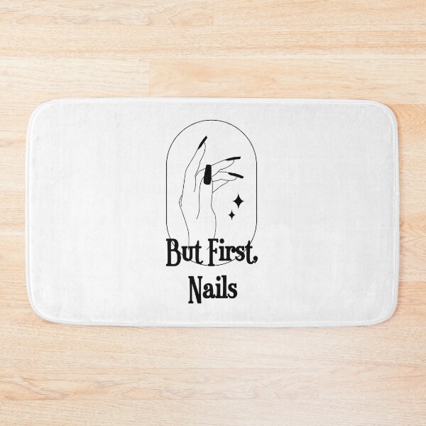 Item preview, But First, Nails – Sleek Black Manicure Elegance designed and sold by EmeraldeaArt.