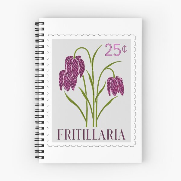 Item preview, Vintage-Inspired Fritillaria Flower Postage Stamp Illustration designed and sold by KelleneHunter.