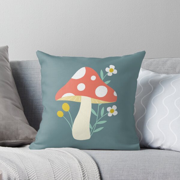 Aperçu de l'œuvre Champignon rouge avec fleurs sauvages – Illustration minimaliste de la nature créée et vendue par KelleneHunter.