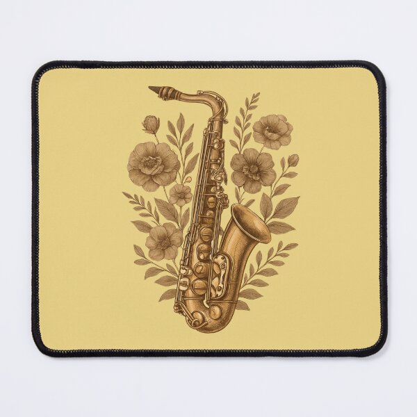 Item preview, saxophone and flowers in rustic style for concert-goers designed and sold by Meandmyshop.