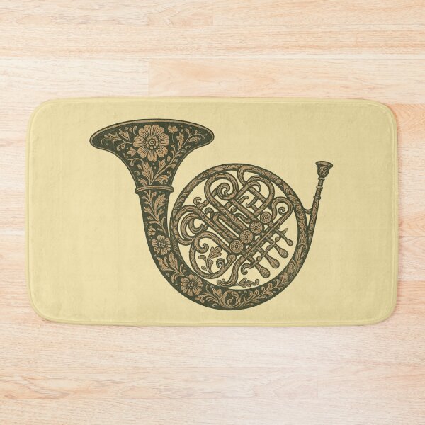 Item preview, French horn in rustic style designed and sold by Meandmyshop.