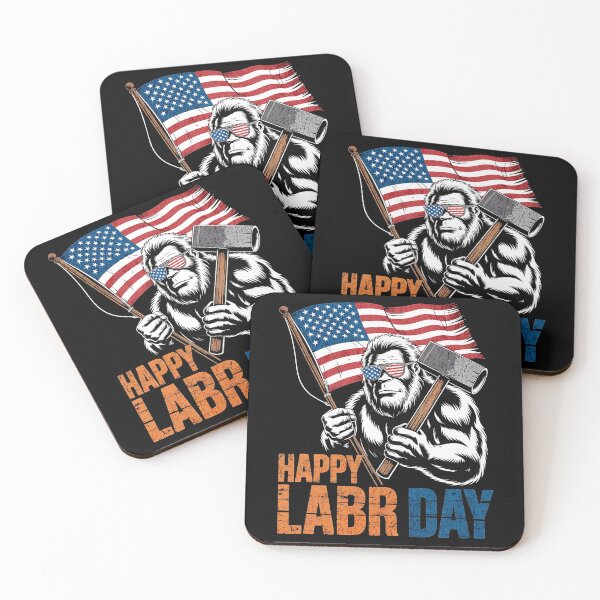 Item preview, Happy Labor Day Bigfoot Patriotic USA Flag designed and sold by kynzify.