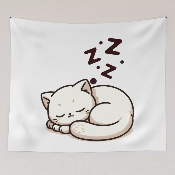Item preview, sleeping cat designed and sold by TeenTs.