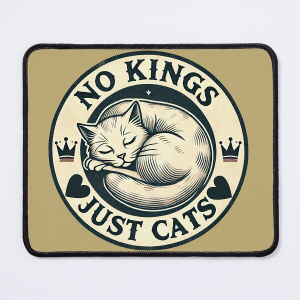 Item preview, No Kings just cats designed and sold by Meandmyshop.