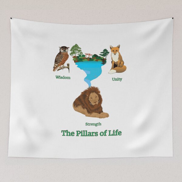Item preview, The Pillars of Life – Strength. Unity. Wisdom designed and sold by ELVIN DESIGNS.