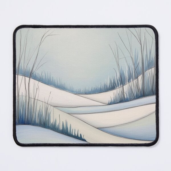 Item preview, Minimalist Winter Landscape Drawing designed and sold by Uniquely Yours.