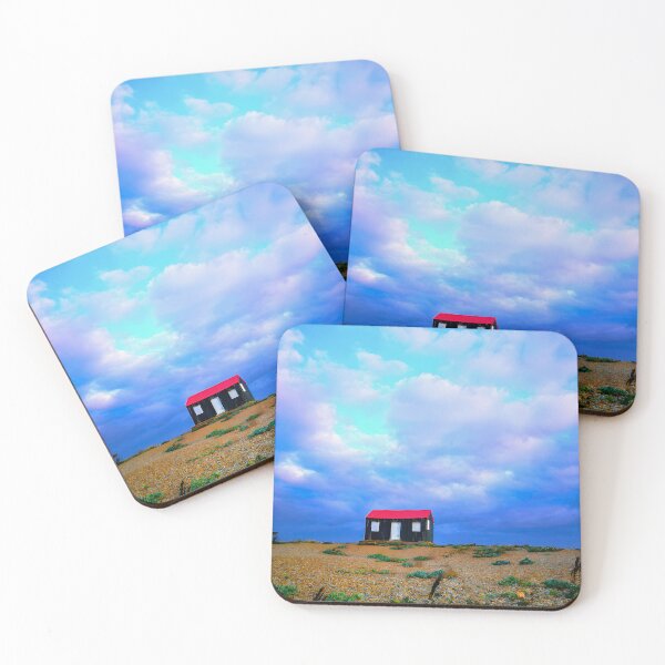 Item preview, Gran’s Hut at Rye Harbour — Colourful East Sussex Landscape Photo designed and sold by The Tranquil Canvas.