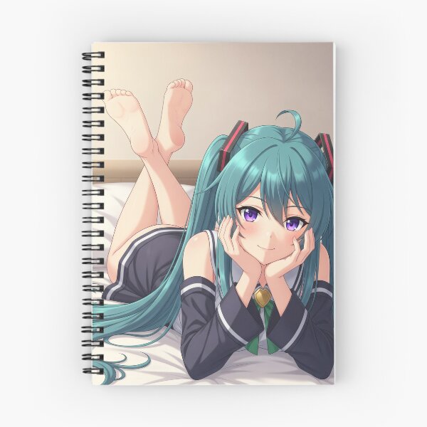 Item preview, Sensual lavender eyed waifu relaxes on bed designed and sold by GerwantSHOP.