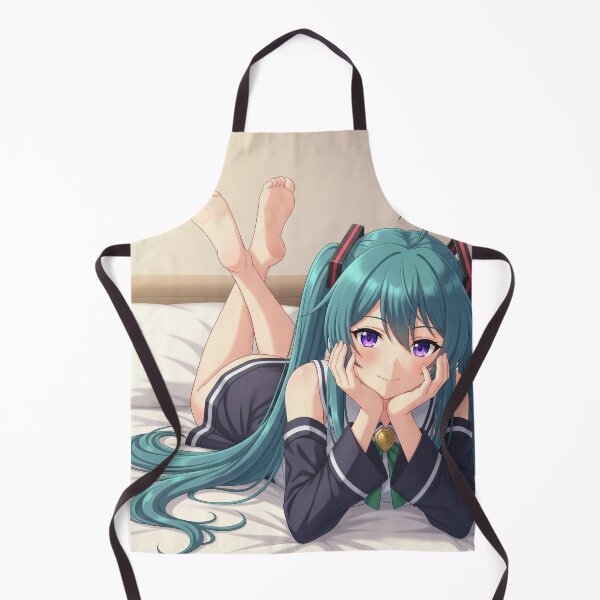 Item preview, Sensual lavender eyed waifu relaxes on bed designed and sold by GerwantSHOP.