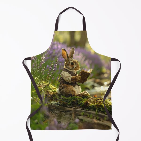 Item preview, Cottagecore Rabbit Reading a Book | Light Academia, Whimsical Art designed and sold by Englandbear.