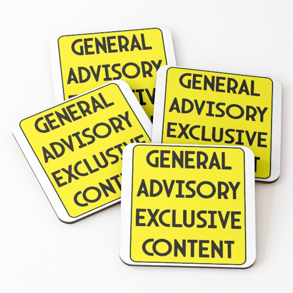 Item preview, General Advisory Exclusive Content – Bold Yellow Sign Design designed and sold by EmeraldeaArt.