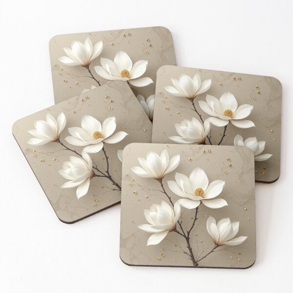 Item preview, Elegant Floral Still Life with Soft Golden Details designed and sold by semenol.