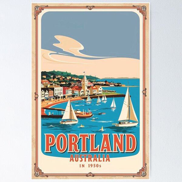 Item preview, Portland Australia Vintage Travel Tourism 2 designed and sold by TravelersGems.