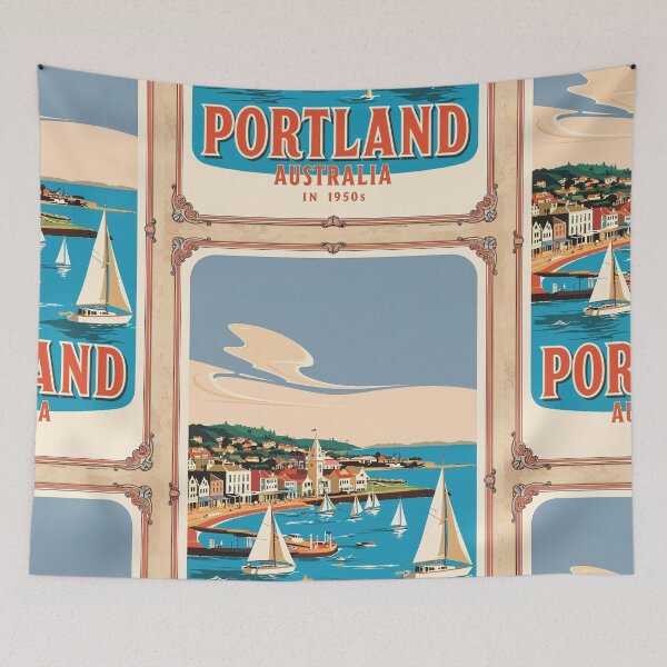 Item preview, Portland Australia Vintage Travel Tourism 2 designed and sold by TravelersGems.