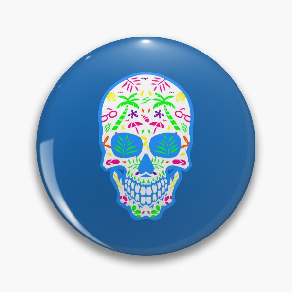Item preview, summerween halloween summer sugar skull tropical designed and sold by Gossip Rag.